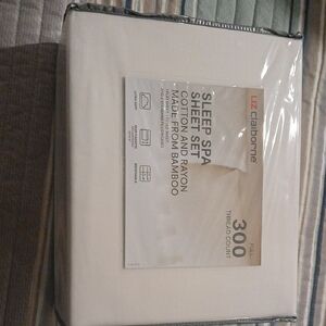 Liz Claiborne White Sleep Spa Full Sheet Set - 300 TC